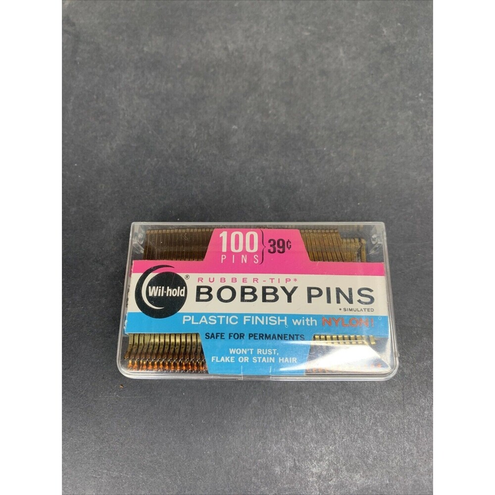 Vintage Bobby Pins Wil Hold Rubber Tip Double Coated, Wilson Corp., Sunbury, Pa